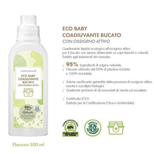 Coadiuvante Liquido Eco Baby per il Bucato con Ossigeno Attivo 500ml Nati Naturali - SAP401267