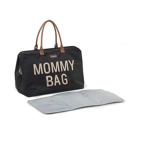 Borsa Fasciatoio Mommy Bag Nera e Oro Childhome - CWMBBBLGO